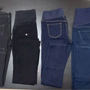 Women's maternity Black and Blue Jeans/Pants lot